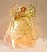 Seasons of Elegance Ivory & Gold Lighted Fiber Optic Angel Christmas Tree Topper
