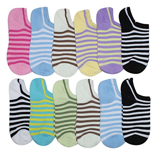 BEAR MUM Women's 12 Pairs Everyday Low Cut/No Show Causal Socks