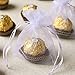 Ling's moment 3 x 4 Inch Sheer Organza Gift Candy Bags (100, Gold)