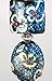 Denim Blue Faceted and Opaque Glass Ceiling Fan Pull Chain