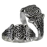 Silver Sidhe Celtic Knot Fairy Triscele Ring for Men or Women (sz 4-12)