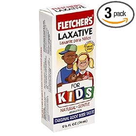 Fletcher's Laxative, For Kids, Root Beer, 2.5-Ounce Bottles (Pack of 3)