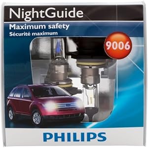 Philips 9006 NightGuide Headlight Bulbs (Low-Beam) Pack of 2