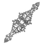 Silver Plated Brass Etruscan Swirl Filigree Stamping 68x22mm (1)