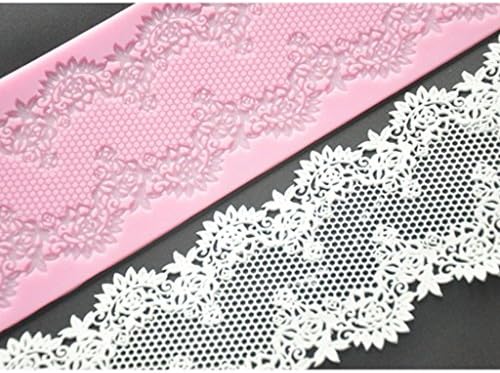 Fondant Mold Silicone Mat Lace Wedding Floral Net Bridal Lace for Cake Decoration Shower, Birthday, Sweet 16, Quinceañera