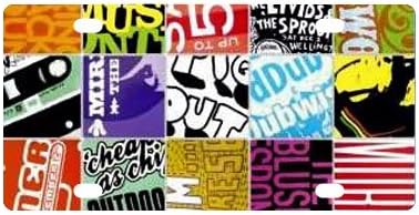 Best Custom Pop Art Pattern Design License Plate for Car (New) ! Cool style you need!