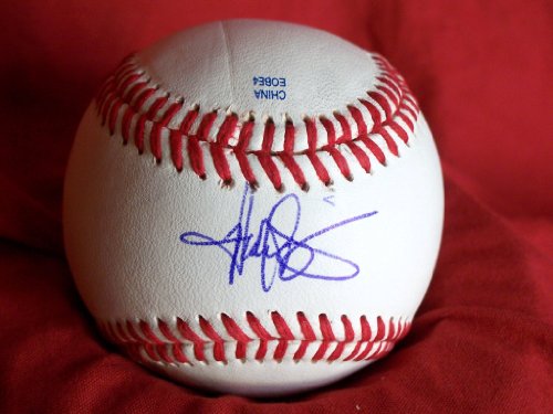 Harold Baines Autographed ROLB Baseball, Chicago White Sox, Baltimore Orioles, Proof Photo of Harold Signing for Us.