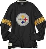 Reebok Pittsburgh Steelers Black Vintage Applique Throwback Shirt (M=40)