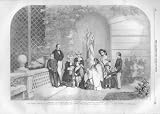 11 MEMBERS ROYAL FAMILY AT OSBORNE 1859 Antique Print