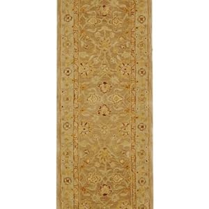 Safavieh  An522b Anatolia Collection Handmade Tan And Ivory Hand-spun Wool Area Runner