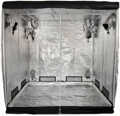 Geneva Barns GB60TW Reflective Hydroponic Grow Tent with T-Zipper, 76" Wide x 76" Deep x 76" High