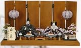 和楽セット（欅塗） ひな人形 平飾り 親王飾り 雛人形