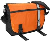 DadGear Messenger Diaper Bag - Orange Retro Stripe