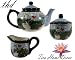 Christmas Snowman TEA POT, sugar and creamer saucer