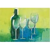 Magic Slice Non-Slip Flexible Cutting Board, Party Size 7.5 x 11, Chillout Wines by Michael Clark