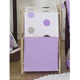 Baby and Kids Clothes Laundry Hamper for Purple and Brown Mod Dots Bedding by JoJo Designs