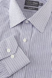 Cotton Rich Non-Iron Ladder Striped Shirt