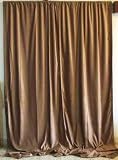 Review Indian Selections  / Taupe Velvet home theater Curtains / Drapes / Panels Curtain Length: 92 Inches