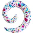 00 Gauge Acrylic Rainbow Bubblegum Spatter Spiral Taper