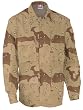 6 Color Desert Camo Poly / Cotton Twill BDU Coat
