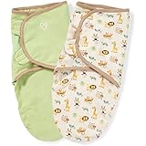 SwaddleMe Original Organic Swaddle 2-PK, Zoo & Sage (SM)