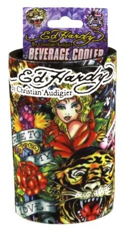 Don Ed Hardy Tattoo Can Coozie Koozie Cooler NEW 4