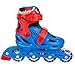C SEVEN Adjustable Size Inline Roller Skates (Blue, Kids 4- Kids 6)