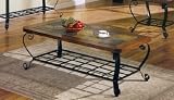 51vOYbr%2BM%2BL. SL160  Iron Coffee Table With Slate Inlay Top