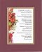 Touching and Heartfelt Poem for Parents - For My Wonderful Parents with Love and Thanks Poem on 11 x 14 inches Double Beveled Matting (Burgundy)