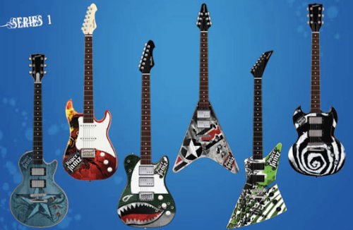 WowWee Paper Jamz Instant Rock Star Guitars - Series 1 - Complete Set of 6