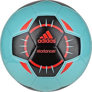 adidas Performance Starlancer IV Soccer Ball, Vivid Mint/Black/Solar Red, 3