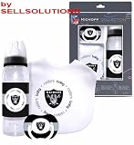 OAKLAND RAIDERS NFL Baby Gift Set: Kickoff Collection 3-Piece Baby Feeding Set