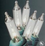 150 Commercial Grade Clear GE Christmas Lights - Green Wire Connect 6 Sets