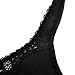 La Isla Women's Cotton Full Coverage Wirefree Non-padded Lace Trim Plus Size Bra