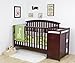 Dream On Me Niko 5-in-1 Convertible Crib with Changer, Cherry