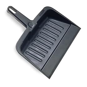Rubbermaid 2005 CHA 12-1/4" Length x 8-1/4" Width x 2-5/8" Depth, Charcoal Color, Polypropylene Heavy-Duty Dust Pan (12 per Carton)