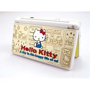 HELLO KITTY-GOLDEN Decorative Protector Skin Decal Sticker for Nintendo DS Lite