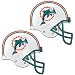 SC Sports Miami Dolphins Helmet Window Cling Set of 2