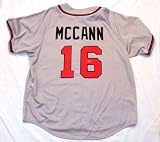 Brian McCann Autographed Atlanta Braves Jersey W/PROOF, Picture of Brain Signing For Us, All Star Catcher
