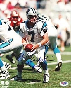 Steve Beuerlein Autographed/Hand Signed 8x10 Photo Panthers PSA/DNA #Q97561