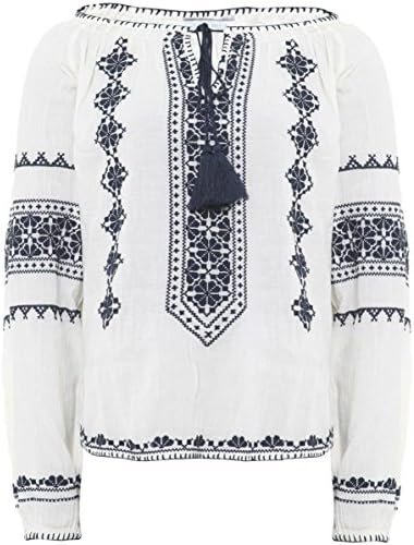 Star Mela Lana Embroidered Top Cream M