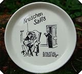 Review Staffordshire  / c1940s Comic Risque Hand Painted Ashtray Kruschen Salts