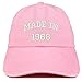 Trendy Apparel Shop Made In 1968 Text Embroidered 50th Birthday Washed Cap - Pink