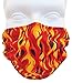 Breathe Healthy Face Mask (Child Size) Flames Design; Kids Allergy & Pollen Mask / Kids Flu Mask - Antimicrobial Germ Killing Agent