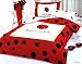 Le Vele Lady Bug - Duvet Cover Bed in Bag - Twin Bedding Gift Set - LE13T
