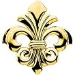 14K Yellow Gold Fleur de Lis Brooch