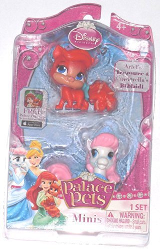 Disney Princess, Palace Pets, Mini Pets, Ariel's Treasure and Cinderella's Bibbidi, 2-Pack