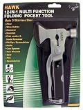 12-IN-1 MULTI-FUNCTION POCKET TOOL W/ AXE/HAMMER