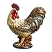 Grasslands Road Cucina Rich Color Ceramic Rooster On Roped Pedestal, 10-Inch