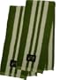 Cotton Kitchen Towel (Bamboo Green with White Rugby Stripe, 2-Pack)
